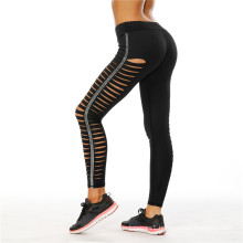 New style Womens sexy hollow out black strethy yoga pants fitness workout sports pants